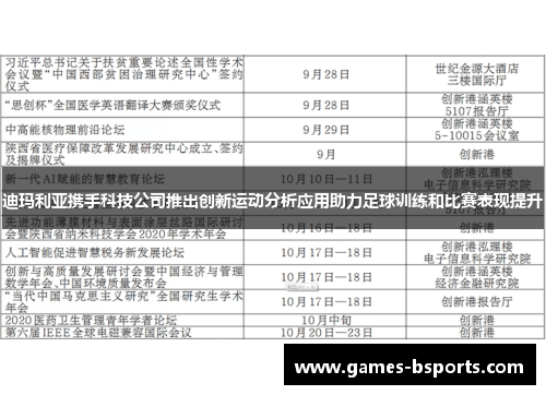 迪玛利亚携手科技公司推出创新运动分析应用助力足球训练和比赛表现提升